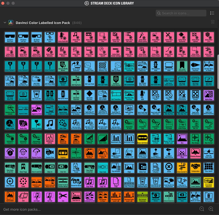 Davinci Resolve Shortcut Icons Complete Collection — sideshowfx